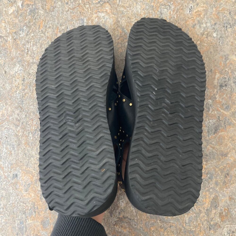 Maeve Anthropologie Chrissy Platform Sandals Shoes Black - Picture 7 of 8